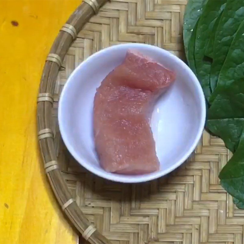 Step 1 Prepare and boil the meat for Pork and Malabar Spinach Porridge