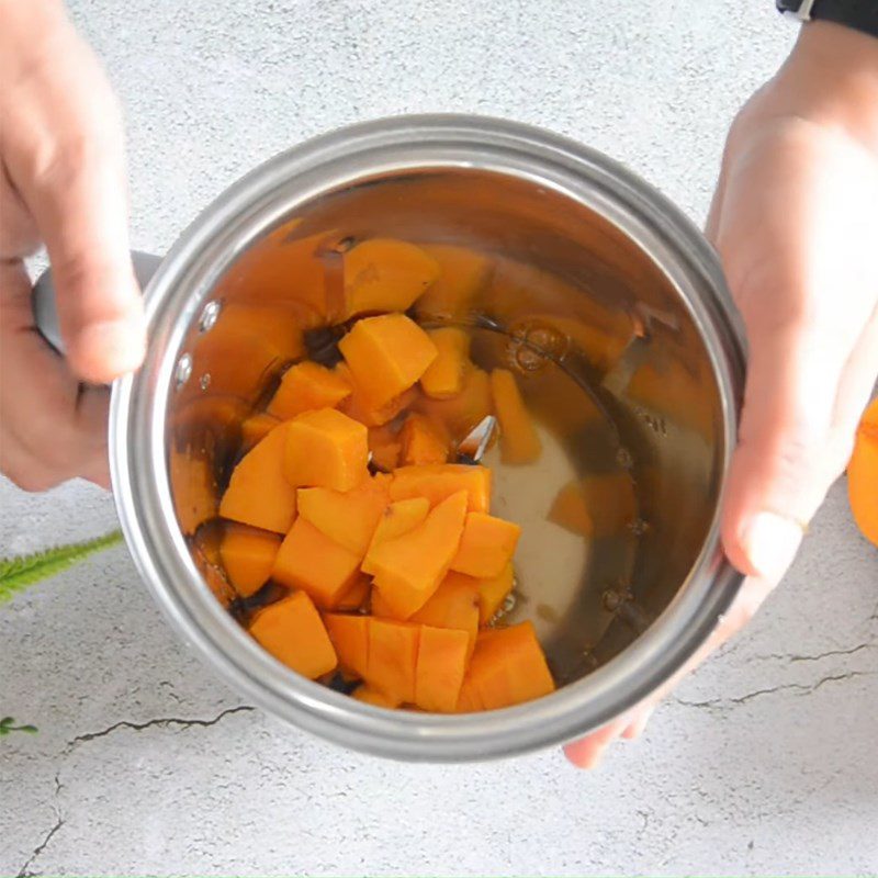 Step 1 Prepare mango and blend it for Fresh Mango Mojito