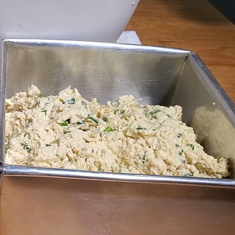 Step 3 Shaping and steaming the tofu Tofu with glass noodles