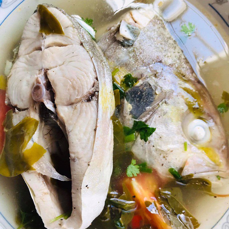 Step 4 Final Product Sour fish soup with sour leaves