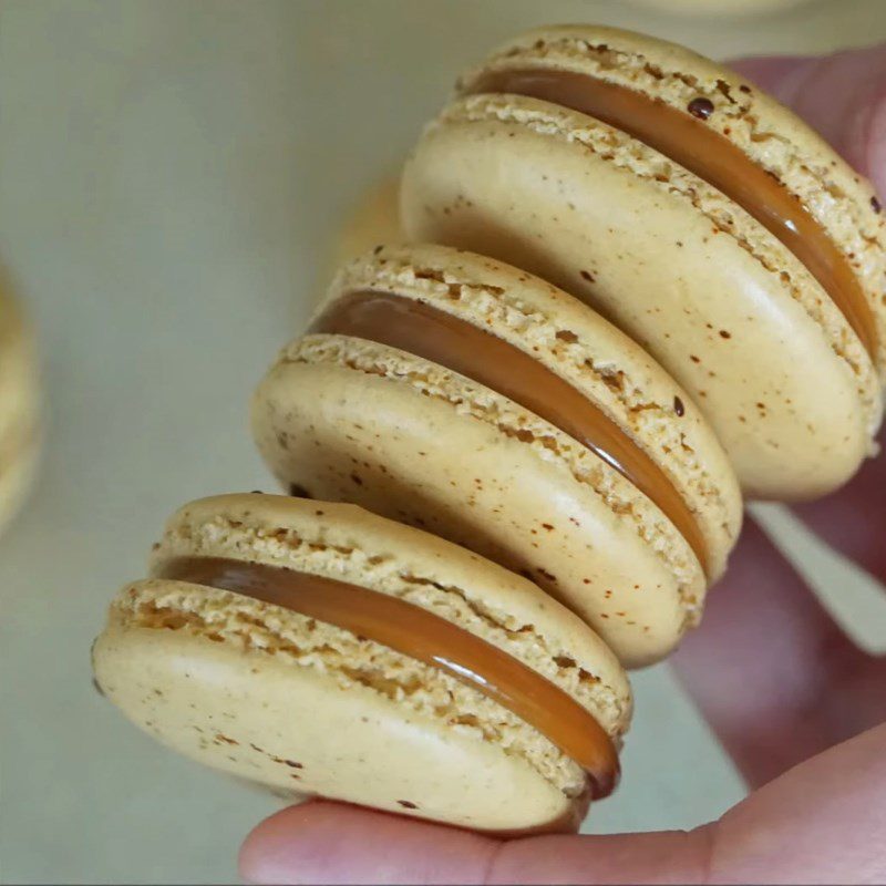 Step 6 Final Product Coffee macarons made with flour