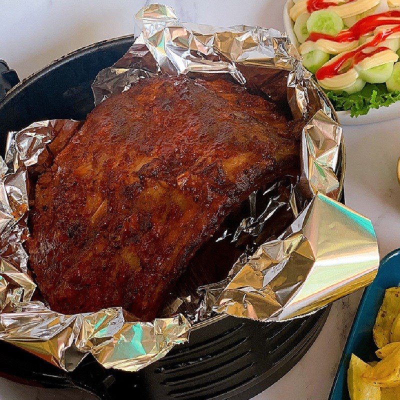 Step 5 Final Product Grilled ribs in an air fryer