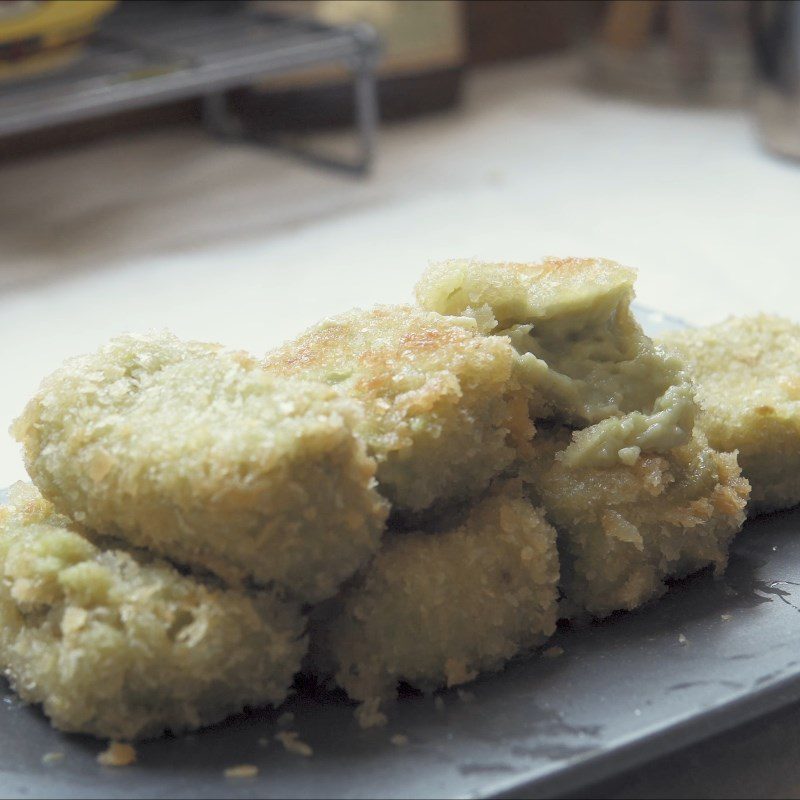 Step 6 Finished product Fried fresh milk with green tea flavor