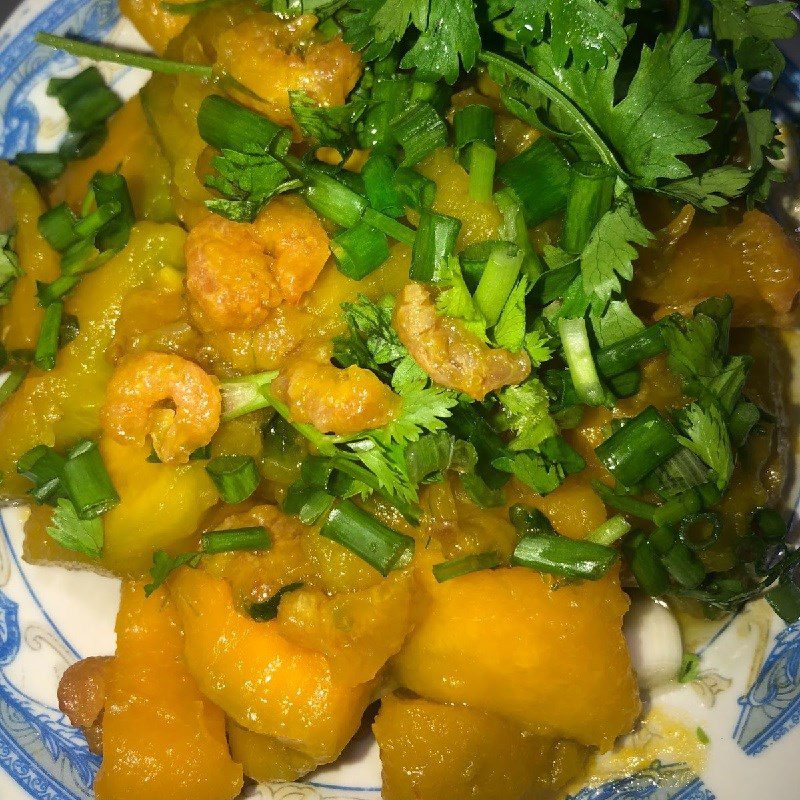 Step 4 Final Product Stir-fried Pumpkin with Dried Shrimp