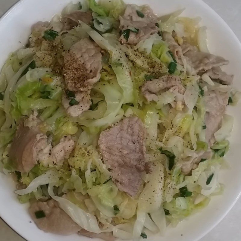 Step 4 Finished Dish Stir-fried cabbage with beef