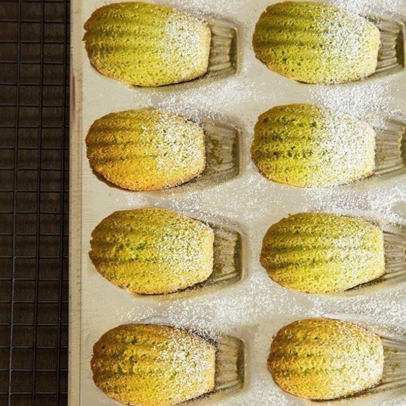 Step 5 Final Product Green Tea Madeleine Shell Cake