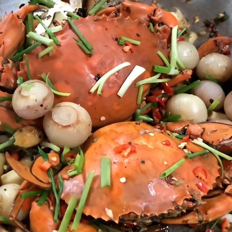 Step 4 Final product Steamed crab with fish sauce