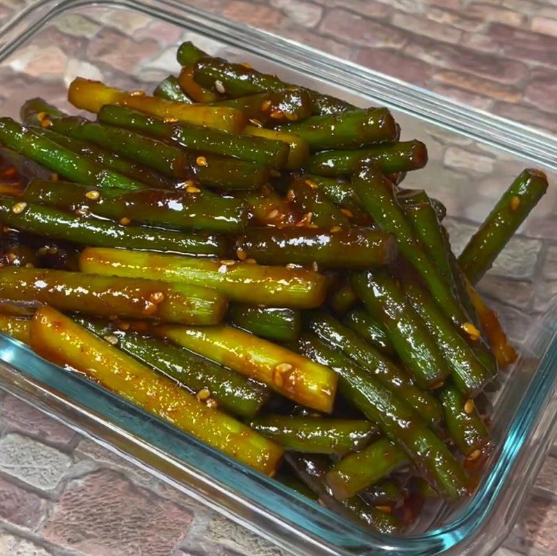 Step 4 Final Product Stir-fried Garlic Shoots Korean Style