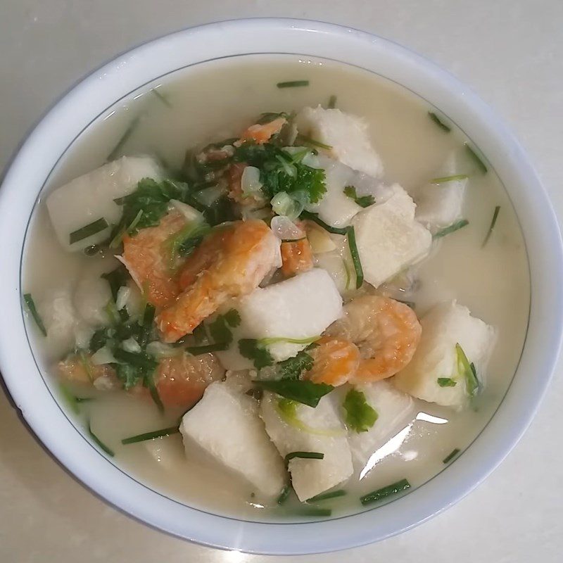 Step 3 Finished Product Taro Soup with Dried Shrimp