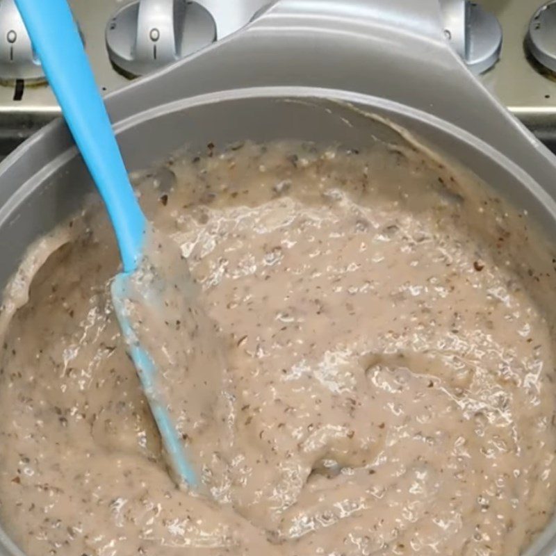 Step 4 Cook the red bean pudding with coconut milk