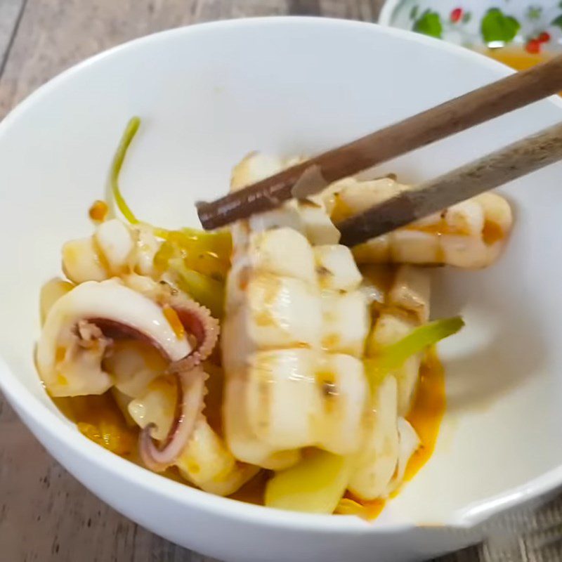 Step 4 Final Product Stir-fried squid with chives