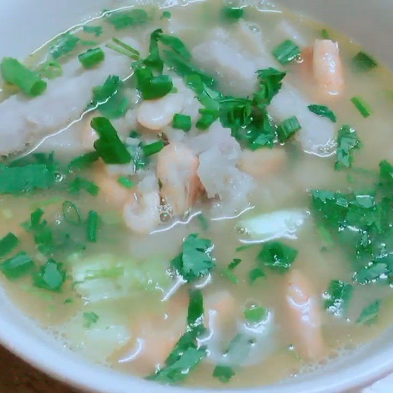 Step 4 Final product Fresh shrimp taro soup