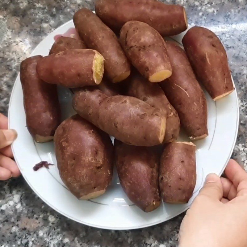 Step 4 Final product Boiled sweet potatoes