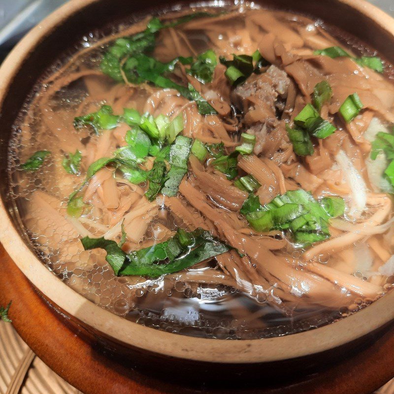 Step 3 Final product Dry bamboo shoot soup with bones