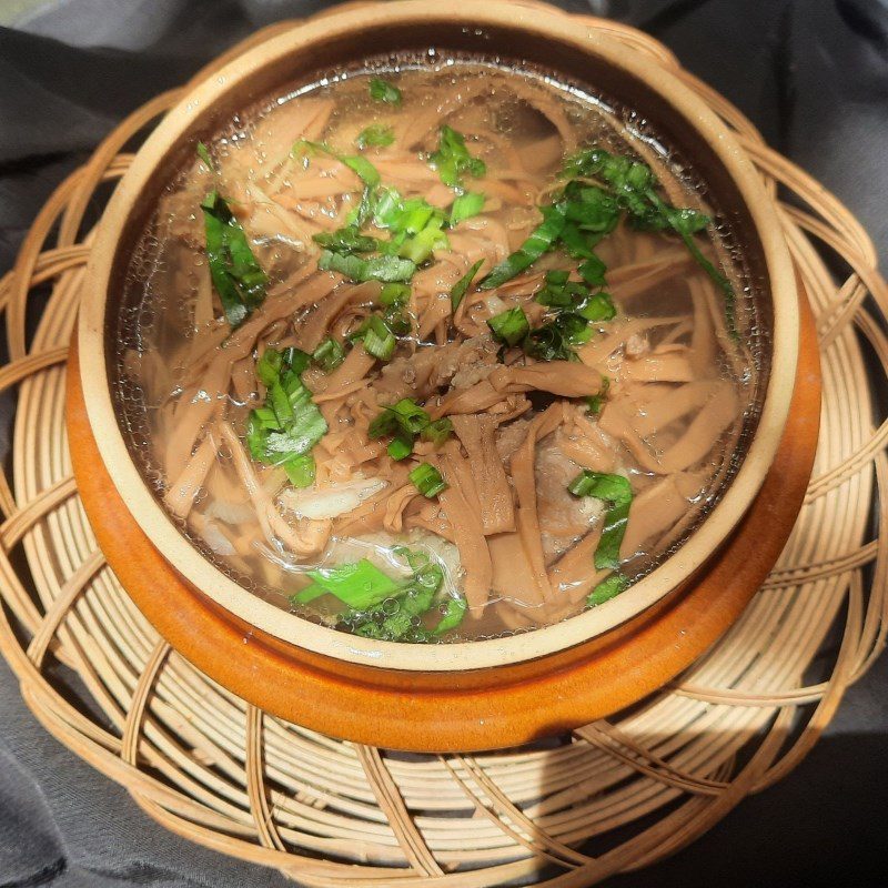 Step 3 Final product Dry bamboo shoot soup with bones