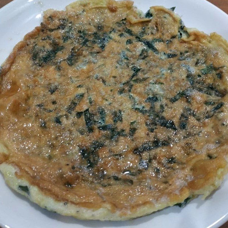 Step 4 Final Product Fried Eggs with Vietnamese Pepper Leaves