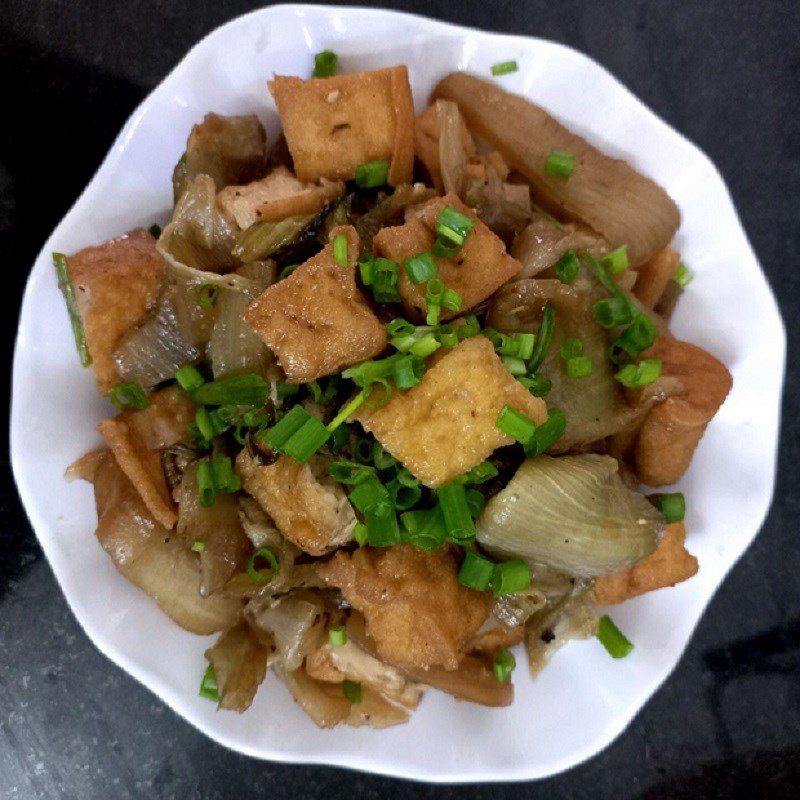 Step 4 Final Product Braised Tofu with Pickled Mustard Greens