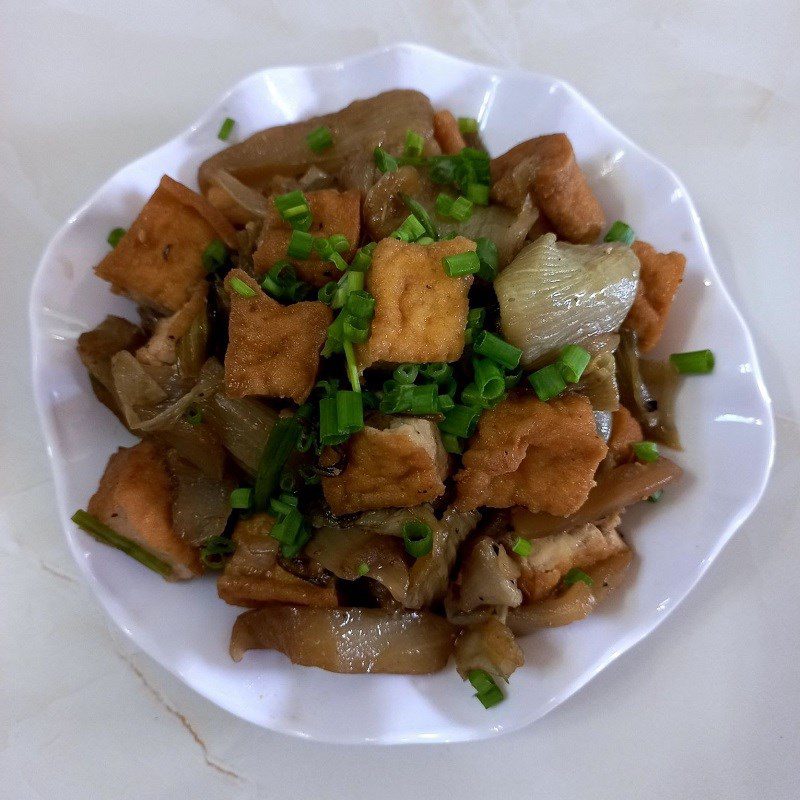 Step 4 Final Product Braised Tofu with Pickled Mustard Greens