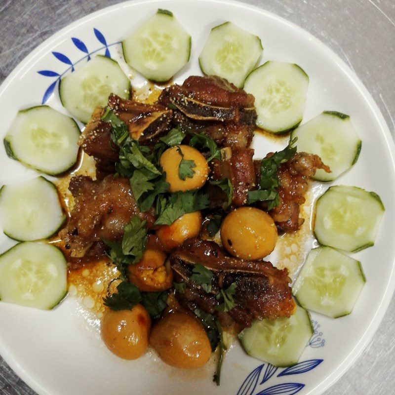 Step 5 Finished Product Braised Pork Ribs with Quail Eggs