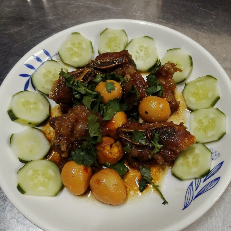 Step 5 Finished Product Braised Pork Ribs with Quail Eggs