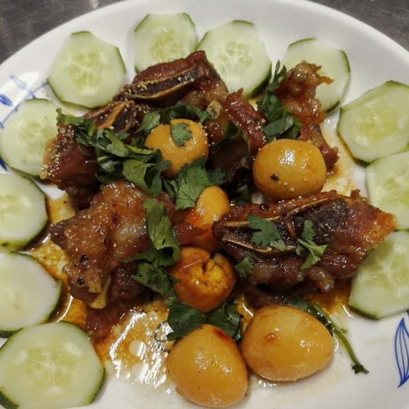 Step 5 Finished Product Braised Pork Ribs with Quail Eggs