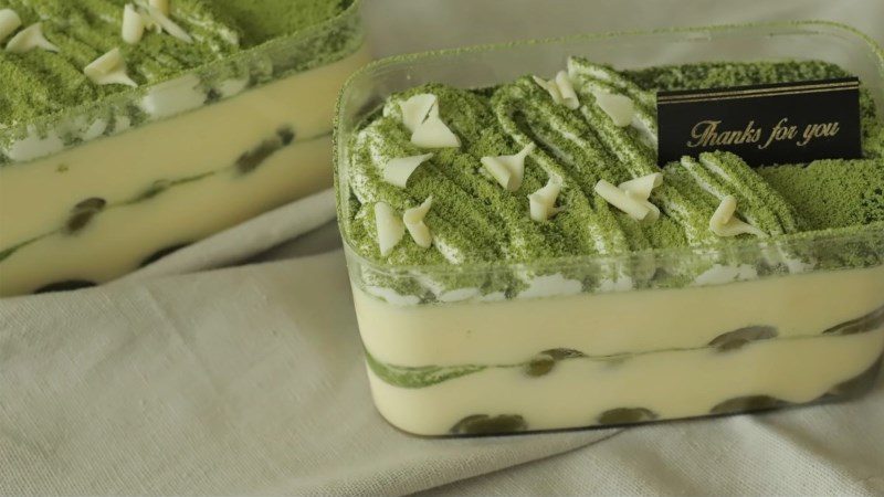 Matcha green tea tiramisu