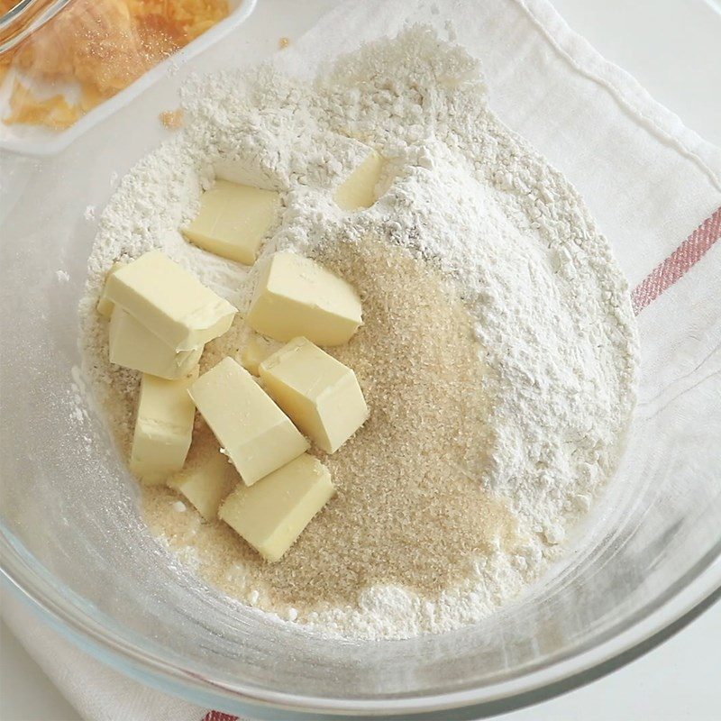 Step 2 Mix butter and flour for Savory Cheese and Ham Scones