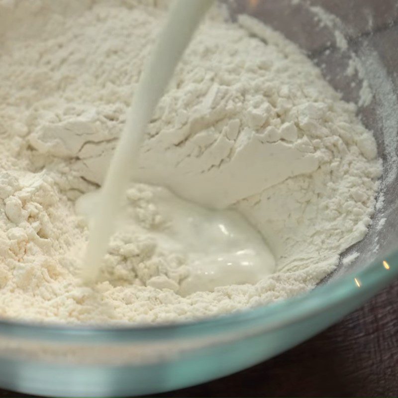 Step 1 Mixing the Dough for Mini Bread with Cheese Filling