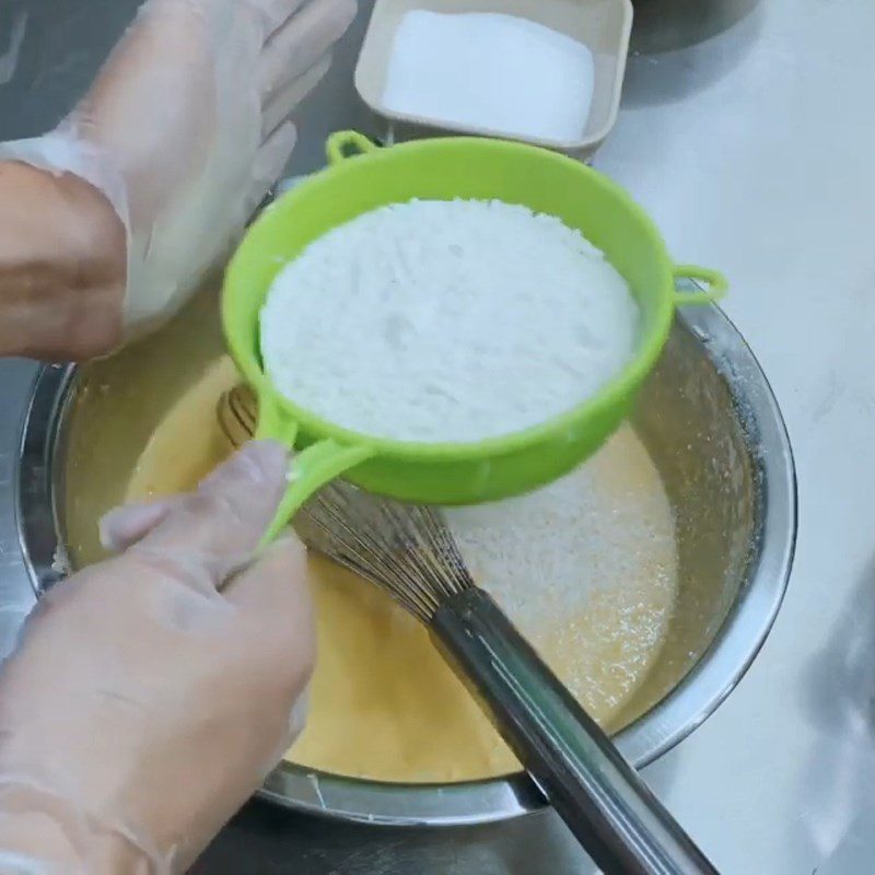 Step 2 Mix the flour Durian Cheese Sponge Cake