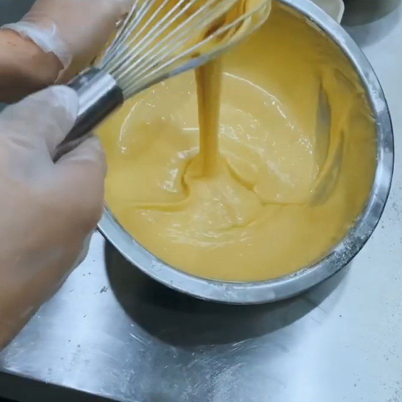 Step 2 Mix the flour Durian Cheese Sponge Cake