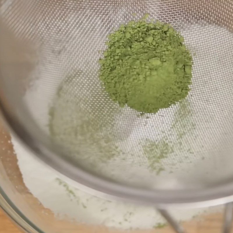 Step 1 Mix dry ingredients Green Tea Madeleine Shell Cakes