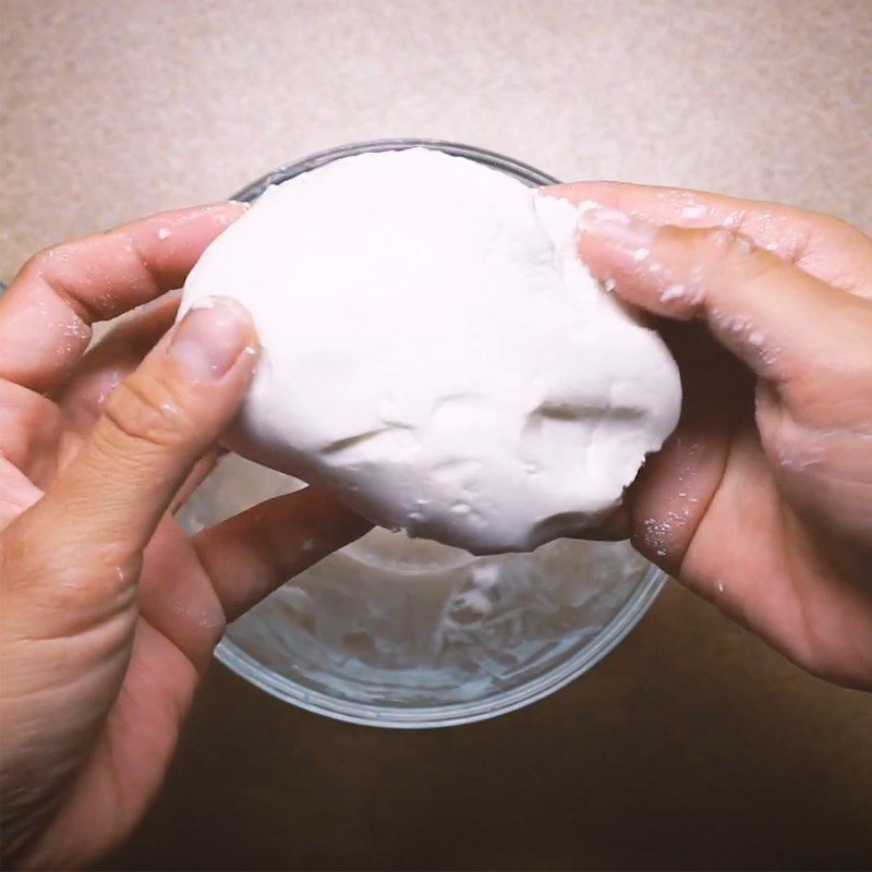 Step 3 Mixing the mochi dough Red bean mochi