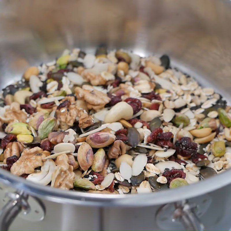 Step 2 Mix, weigh and grind the seeds Mixed seed cake