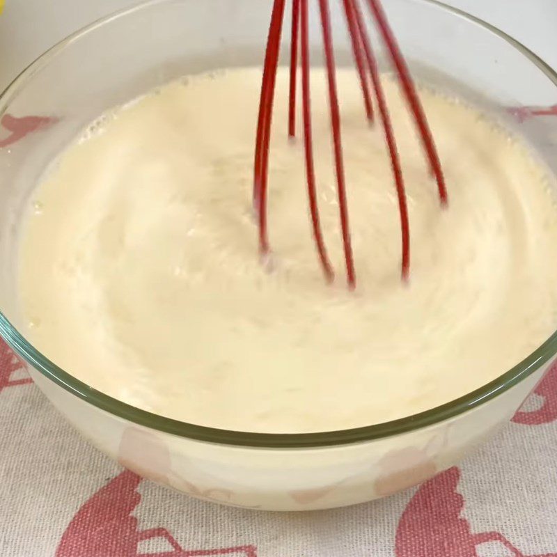 Step 1 Mix the cake batter Baked Fresh Milk Cake