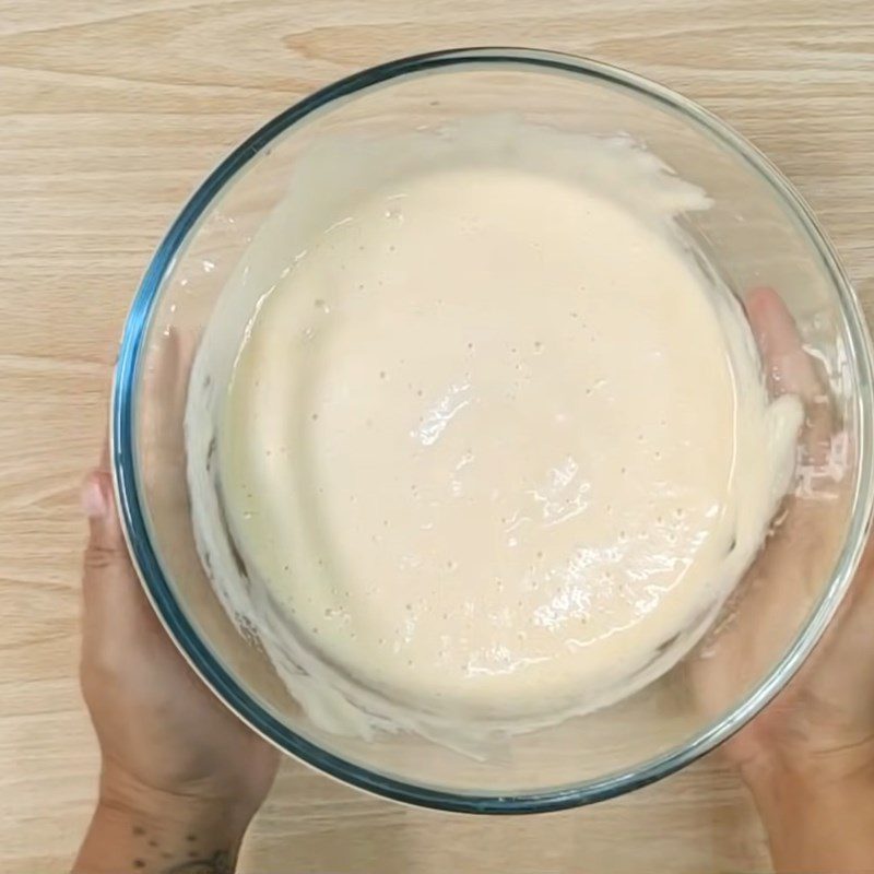 Step 2 Mix the cake dough mixture for chocolate cookies without flour