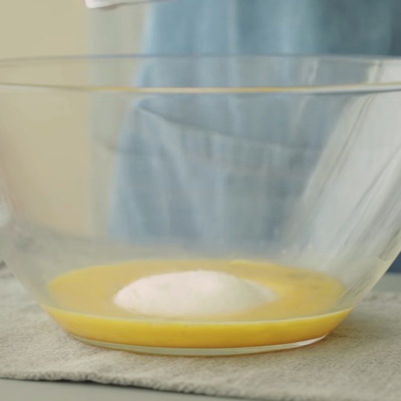 Step 1 Mixing Egg and Sugar Mixture for Corn Madeleine