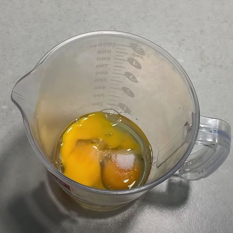 Step 3 Mixing the egg mixture for Fruit Cake