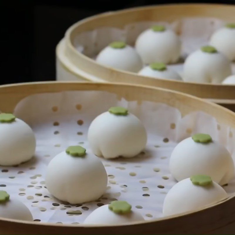 Step 4 Steaming Cake Steamed bun with cade filling