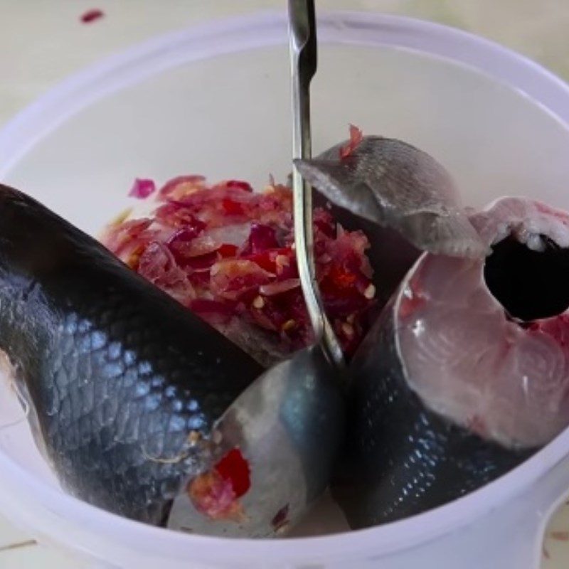 Step 2 Marinating Fish Grilled Sunfish