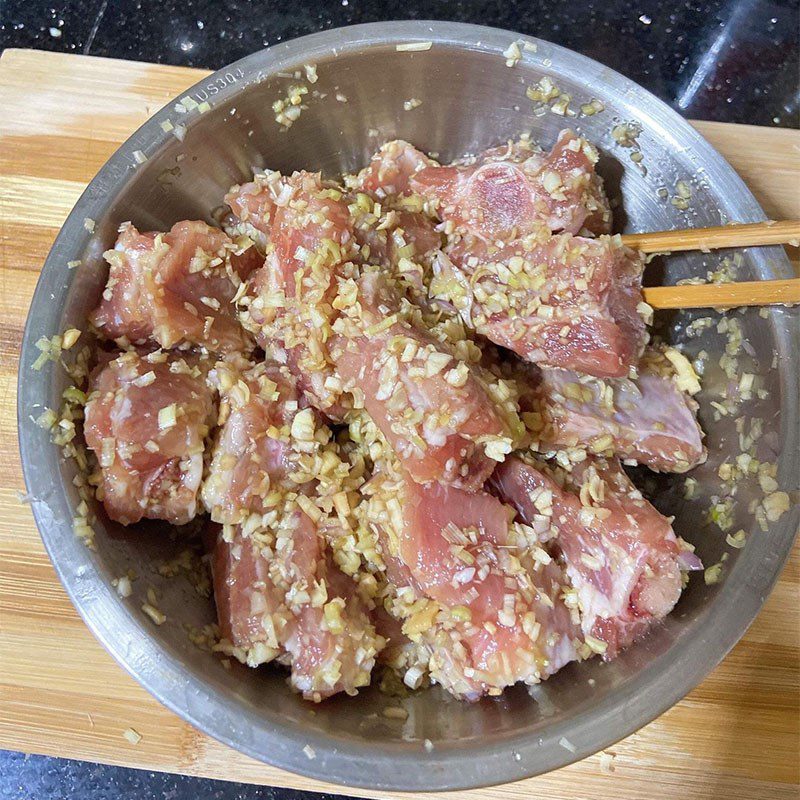 Step 2 Marinate the pork ribs Honey glazed pork ribs with coconut water