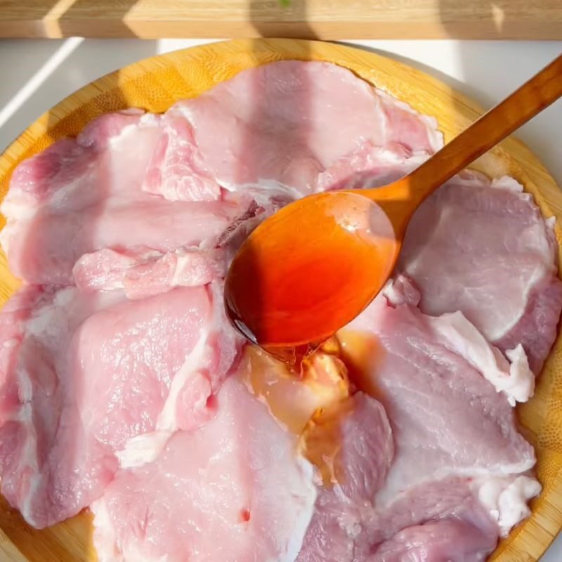 Step 3 Marinate the meat Fried Marinated Pork Chop