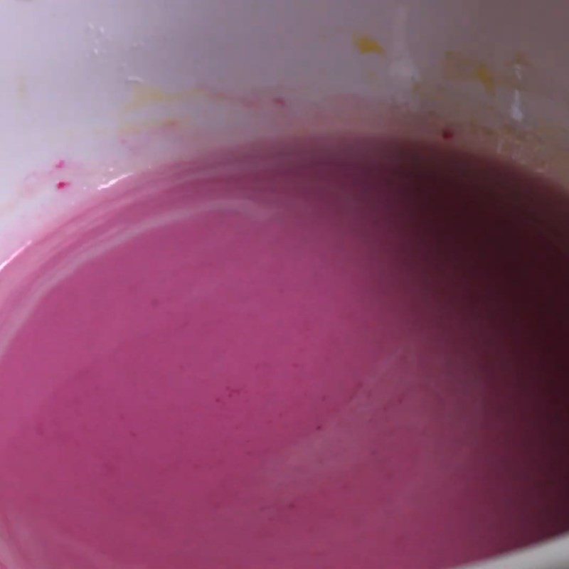 Step 3 Mix dragon fruit mixture Fruit cream