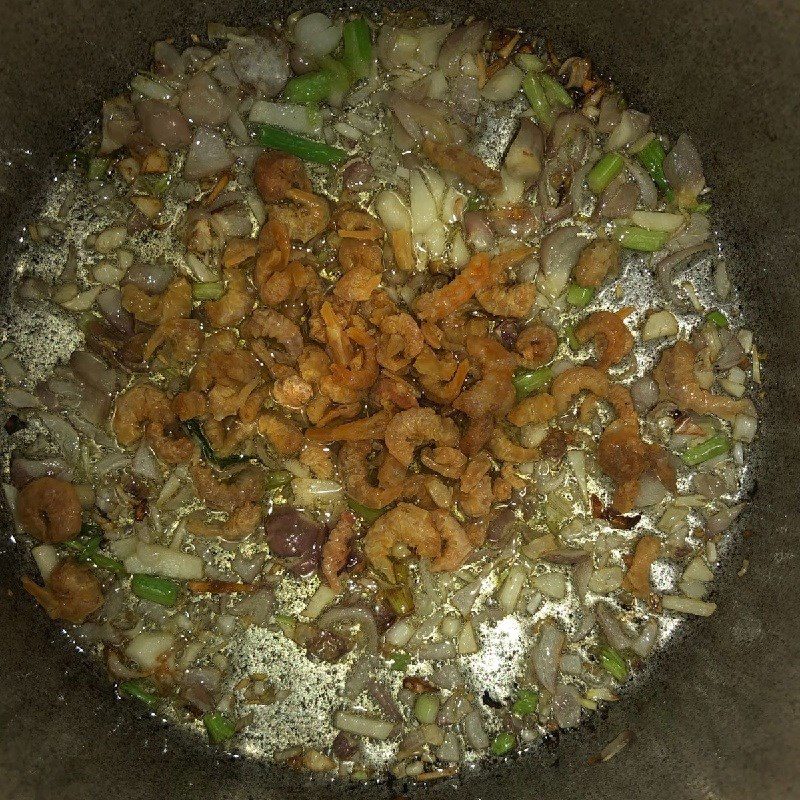 Step 3 Stir-fried pumpkin with dried shrimp Stir-fried pumpkin with dried shrimp