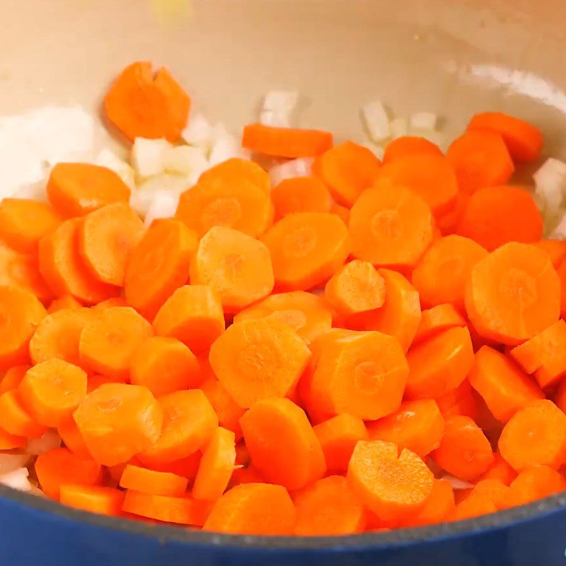 Step 2 Sauté the vegetables for Mixed Vegetable Soup