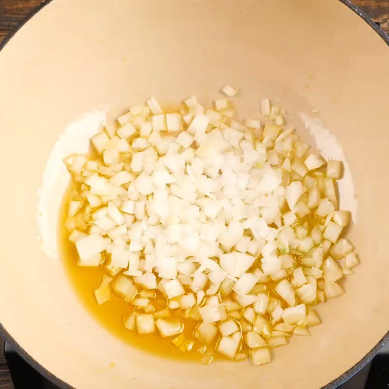 Step 2 Sauté the vegetables for Mixed Vegetable Soup