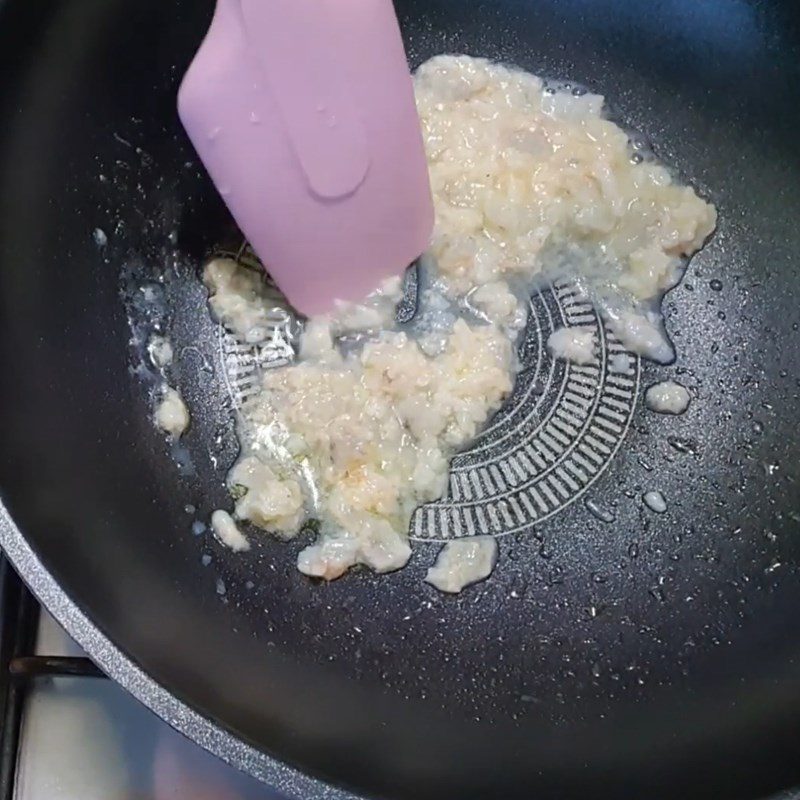 Step 3 Sauté the ingredients Zucchini shrimp carrot porridge (for babies from 8 months old)