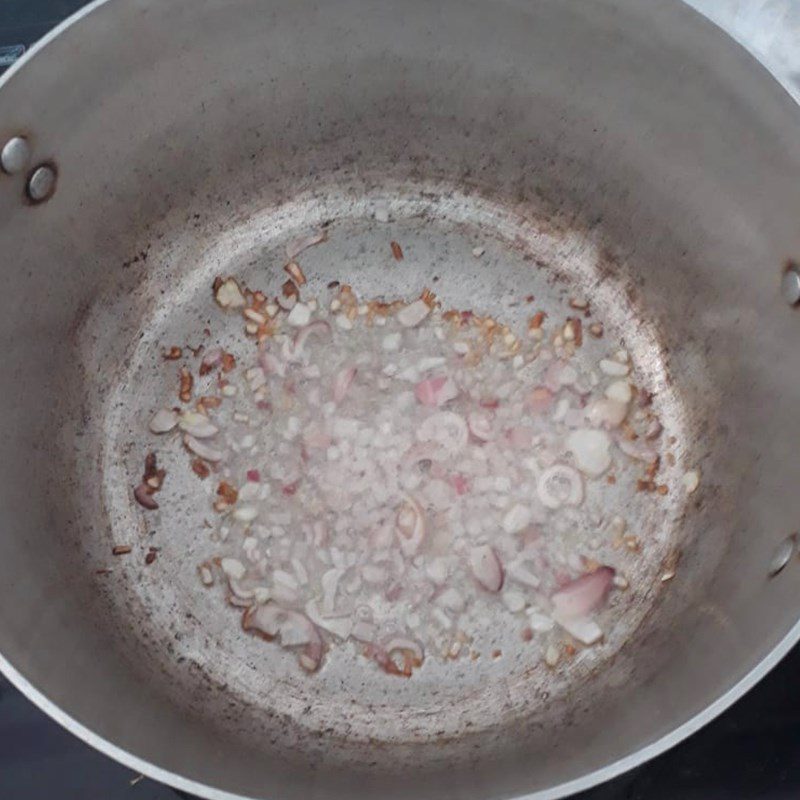 Step 2 Sauté the shrimp for Fresh Shrimp Sweet Potato Soup