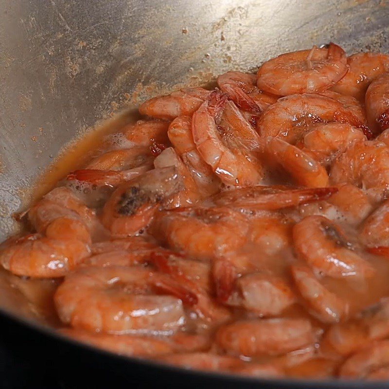 Step 2 Sautéed Shrimp Shrimp cooked in coconut milk