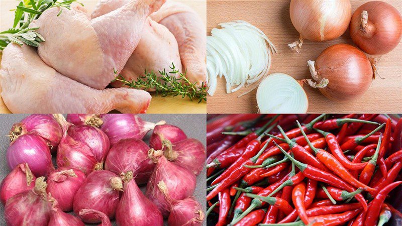 Ingredients for fried chicken with fish sauce using an air fryer